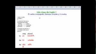 INGLES1  segunda clase  VERBOIDES PERSONA Y NÚMERO parte 6 de 7mp4 [upl. by Rudich783]