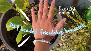 DIY beaded friendship bracelet  braided [upl. by Austine139]