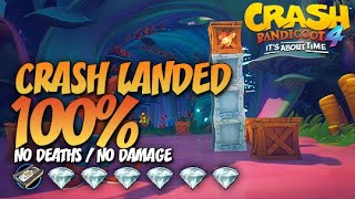 Crash Bandicoot 4 Crash Landed 100 Run  All Gems Guide No Deaths  No Damage [upl. by Stanleigh65]