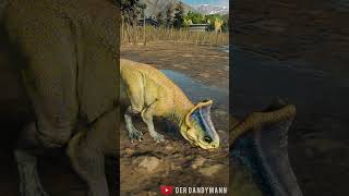 SUPER CUTE MICROCERATUS DRINKS A SIP OF WATER  Jurassic World Evolution 2 Shorts [upl. by Cleaves]