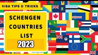 europe schengen country list 2023  schengen countries list  Schengen area [upl. by Agarhs104]