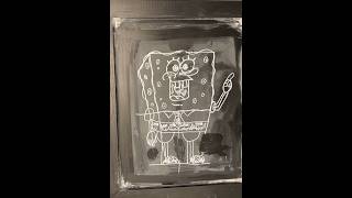 Chalkboard drawing of SpongeBob SquarePants [upl. by Cherey]