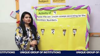 Online Lecture 4 Class Nursery Maths Introduction Reading Writing and Activity of Number 4 [upl. by Hertha]