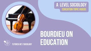 Bourdieu on Education  A Level Sociology  Education [upl. by Artap433]