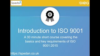 Introduction to ISO 9001 Free ISO training [upl. by Ertemed691]