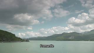 Gwynedd  Barmouth  North Wales  Cloudy Sky Abermaw Cymru Fremantle stock footage E19R50 023 [upl. by Ennairek528]