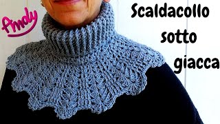 TUTORIAL Scaldacollo Sottogiacca uncinetto facile [upl. by Yorick]