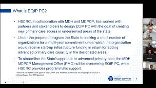 EQIP Primary Care QA with MDH [upl. by Ahsenad231]