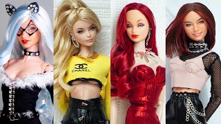 Barbie Doll Makeover Transformation  DIY Miniature Ideas for Barbie  Wig Dress Faceup and More [upl. by Semmes]