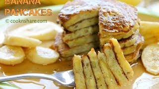 Flourless Banana Pancakes  3 Ingredients [upl. by Selokcin]