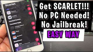 Scarlet iOS Download 2024 No PC No Jailbreak Easy Way To get Scarlet iOS 1718 in 1 MINUTE [upl. by Nairbo]