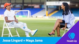 Jesse Lingard  Maya Jama  Talking mental health for Heads Up SoundOfSupport [upl. by Ahtnams517]