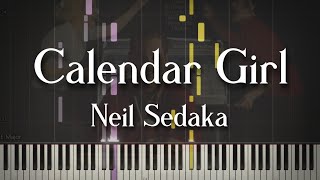 Calendar Girl  Neil Sedaka Piano Solo Tutorial [upl. by Antebi]