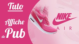 Tutoriel Photoshop  Affiche publicitaire Nike [upl. by Grados]