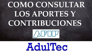 COMO CONSULTAR LOS APORTES JUBILATORIOS EN AFIP 2020 ✅✅✅ [upl. by Carla]