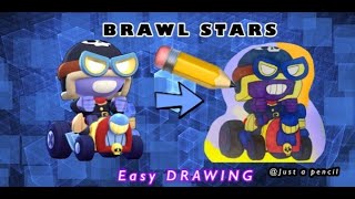 Brawl Starseasy drawing hero championshipbrawlstars [upl. by Aitak]