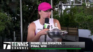 Iga Swiatek Defeats Aryna Sabalenka and Wins Her Third Title In Rome  2024 Rome Finals [upl. by Ahsratan]