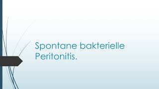 Spontane bakterielle Peritonitis [upl. by Eceinart]