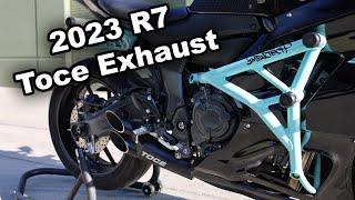 Yamaha R7 Toce exhaust Install and Review [upl. by Kalman]