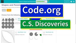 Codeorg Lesson 49A Shapes and Parameters  Tutorial with Answers  Challenge A New Block Regular [upl. by Trimmer]