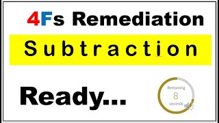 4Fs Remediation to develop students skill in subtracting numbers remedial remediation subtraction [upl. by Irihs]