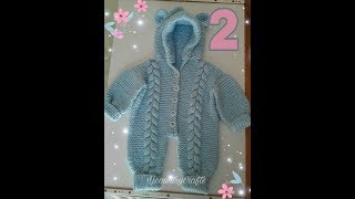 Mameluco 🐻 tejido en dos agujas🧶🥢 2 parte [upl. by Rhianna]