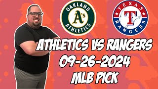 Oakland As vs Texas Rangers 92624 MLB Pick amp Prediction  MLB Betting Tips [upl. by Neemsay]