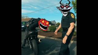 Troll face Bike Flipped Plate caught by Police 👮 trollface bike police memes edit [upl. by Mcnalley]