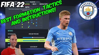 FIFA 22  BEST MANCHESTER CITY Formation Tactics and Instructions [upl. by Schreiber754]