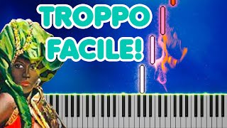 FACCETTA NERA TROPPO FACILE PIANO TUTORIAL  SPARTITO GRATIS [upl. by Inavihs]