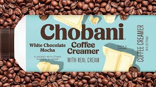 Chobani White Chocolate Mocha Coffee Creamer Tasting [upl. by Enailuj82]