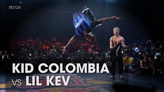 Kid Colombia vs Lil Kev stance angle  RED BULL BC ONE WORLD FINALS MUMBAI  Powermove Final [upl. by Alakim812]