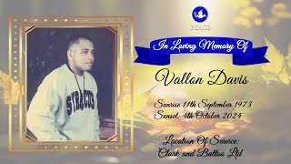 Funeral Tribute Service Of Vallon Davis [upl. by Eitsrik505]