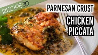 Chicken Piccata with a Parmesan Crust made with thighs [upl. by Ettenig]