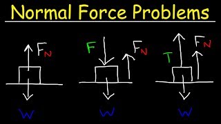 Normal Force Physics Problems With Tension Inclined Planes amp Free Body Diagrams [upl. by Kirtap]