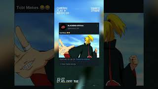 Tobi  Deidara Makes 😂😂 shorts naruto obito [upl. by Eignat533]