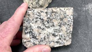 Rock Identification with Willsey Intrusive Igneous Rocks granite granodiorite diorite gabbro [upl. by Yenaiv185]