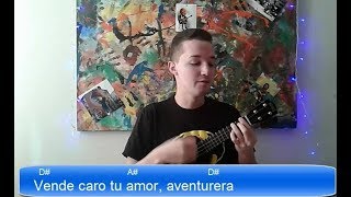 Natalia Lafourcade Aventurera TUTORIAL UKULELE [upl. by Crain]