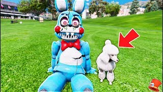 NEW NIGHTMARE TOY BONNIE GETS HIS FIRST PET DOG GTA 5 Mods FNAF RedHatter [upl. by Melli]