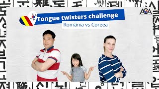 Tongue twisters challenge  한글자막 잰말놀이 루마니아어 vs 한국어 [upl. by Sanfourd]