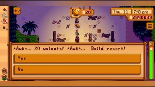 Building The Beach Resort In Stardew Valley [upl. by Aniahs]