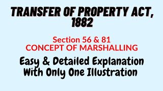 Section 56 amp 81 Transfer Of Property Act  Marshalling [upl. by Vorfeld947]