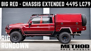 Big Red  Chassis extended 4495 LC79 Series Land Cruiser Full vehicle build by Shannons Engineering [upl. by Eerhs82]