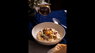 Carbonara Risotto with Oyster Mushrooms shorts [upl. by Acnalb644]