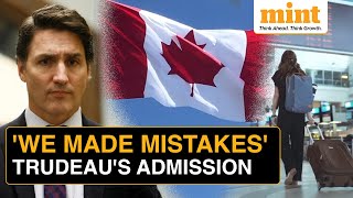 Canada PM Justin Trudeau Admits To Mistakes On Immigration Front Says Bad Actors [upl. by Eitteb806]