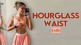 5 min Slow amp Intense Hourglass Waist Pilates  At Home Workout [upl. by Salohci690]