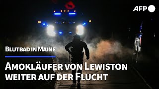 Maine Amokläufer von Lewiston weiter auf der Flucht  AFP [upl. by Beck]