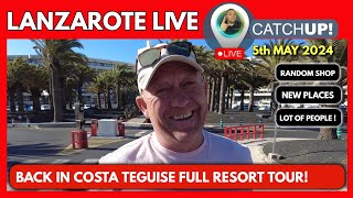 🔴COSTA TEGUISE LANZAROTE LIVE🔴 New places and the most random shop with rant included [upl. by Elleahcim330]