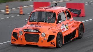 OnBoard a Suzukipowered Fiat 500 Proto P2 by Protocorse around a street circuit [upl. by Gaillard]