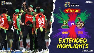 Extended Highlights  Guyana Amazon Warriors vs Trinbago Knight Riders  CPL 2023 [upl. by Melia]